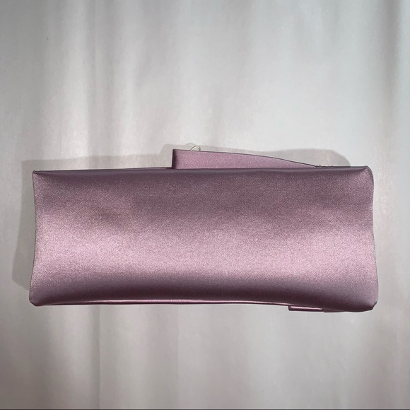 NWOT auth VALENTINO GARAVANI silk zip top CLUTCH rare orchid color BOX/DUST BAG - Picture 10 of 12